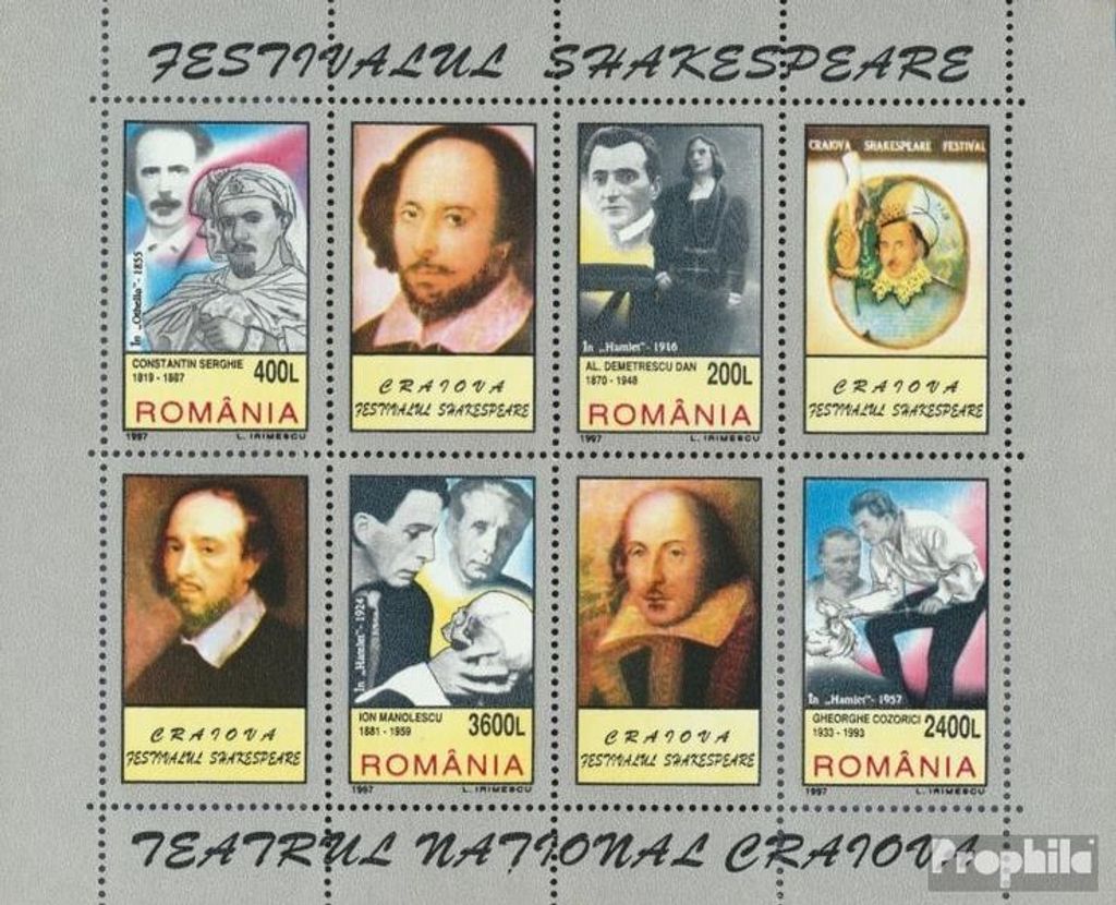 Briefmarken Rumänien 1997 Mi Block307 (kompl.Ausg.) Produktbild 