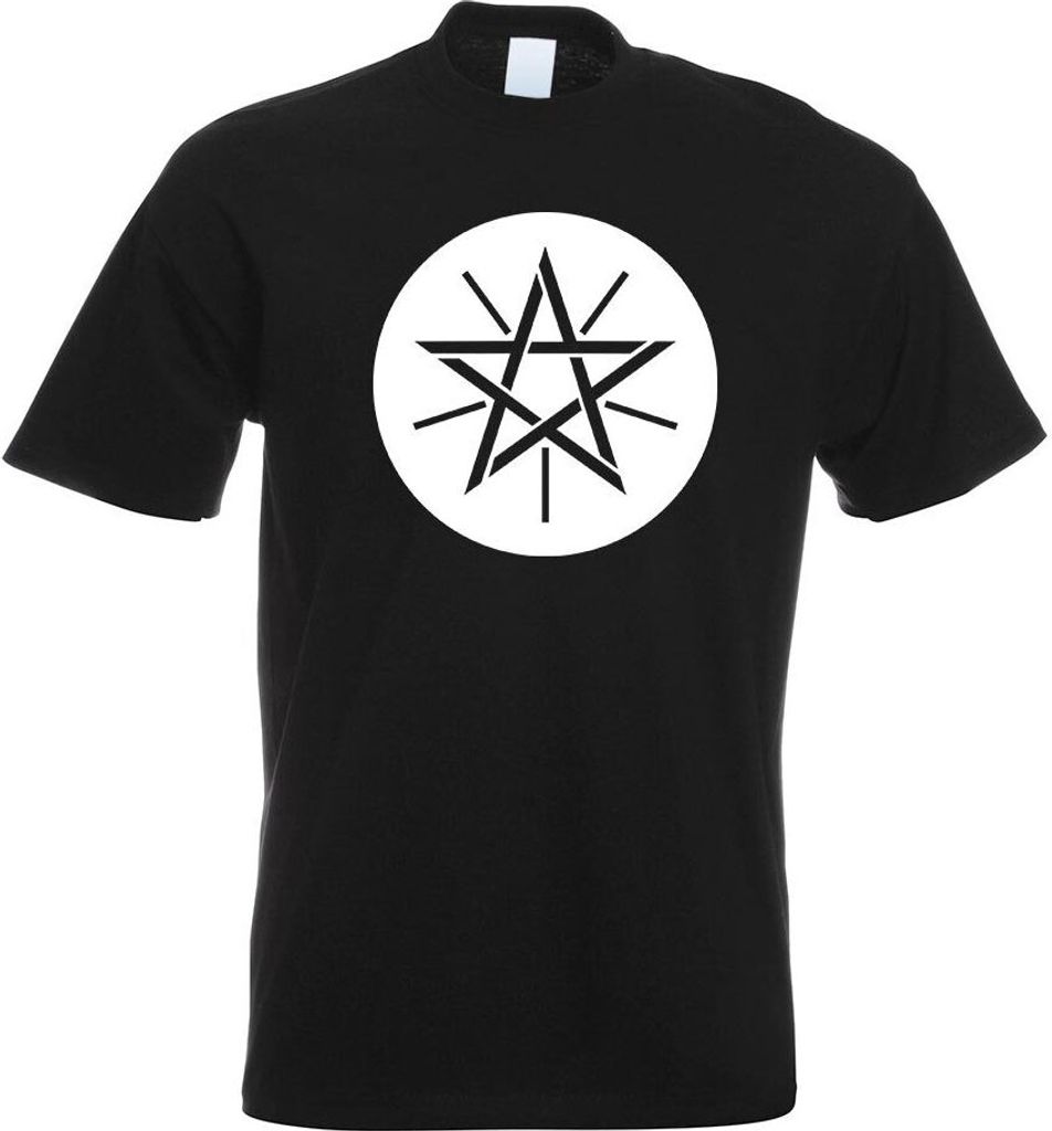 Kiwistar - T-Shirt - schwarz - Äthiopien Wappen Motiv Bedruckt Funshirt Design Print - mit Motiv Bedruckt - Funshirt Design - Sport - Freizeit - H...