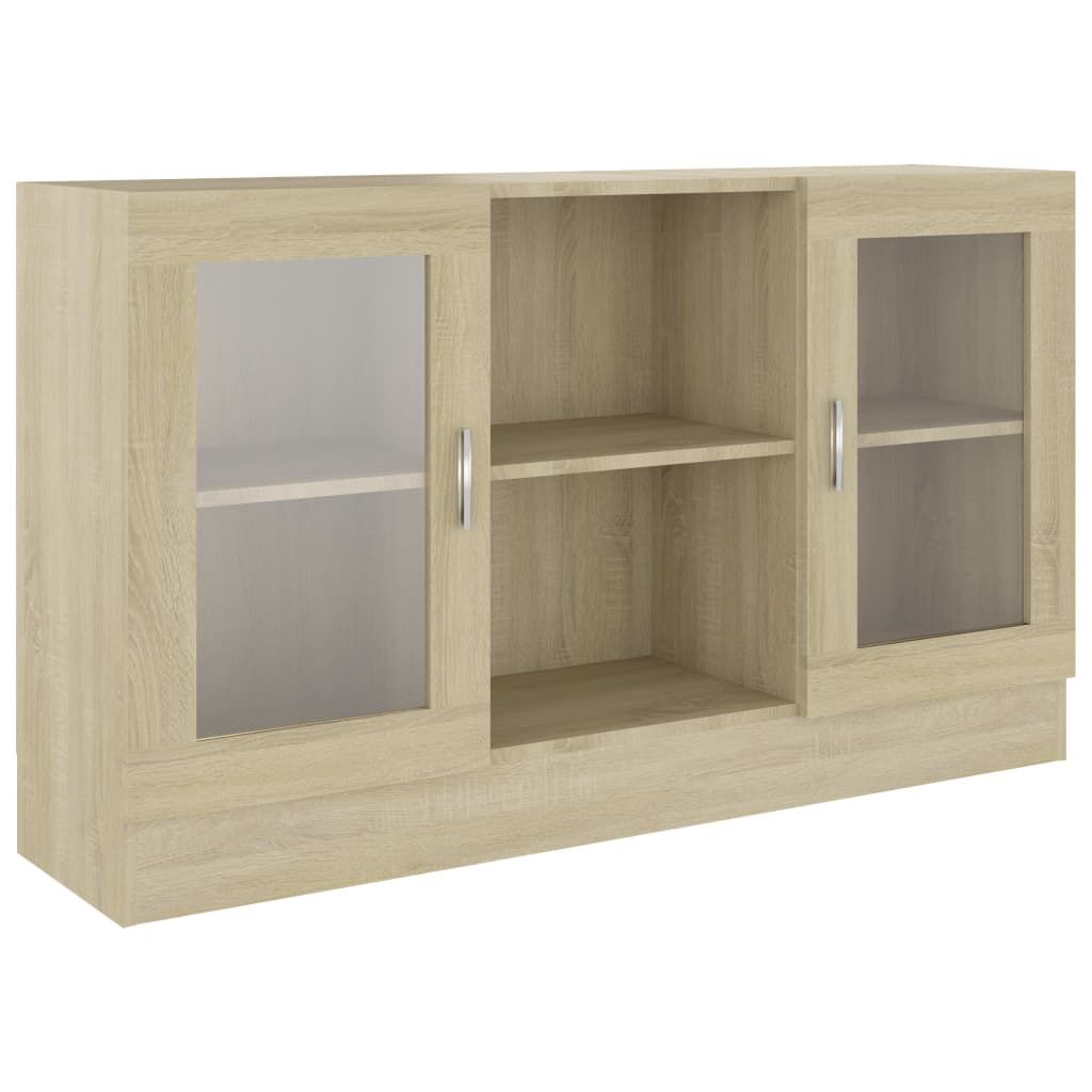 vidaXL Vitrinenschrank Sonoma-Eiche 120x30,5x70 cm Produktbild 