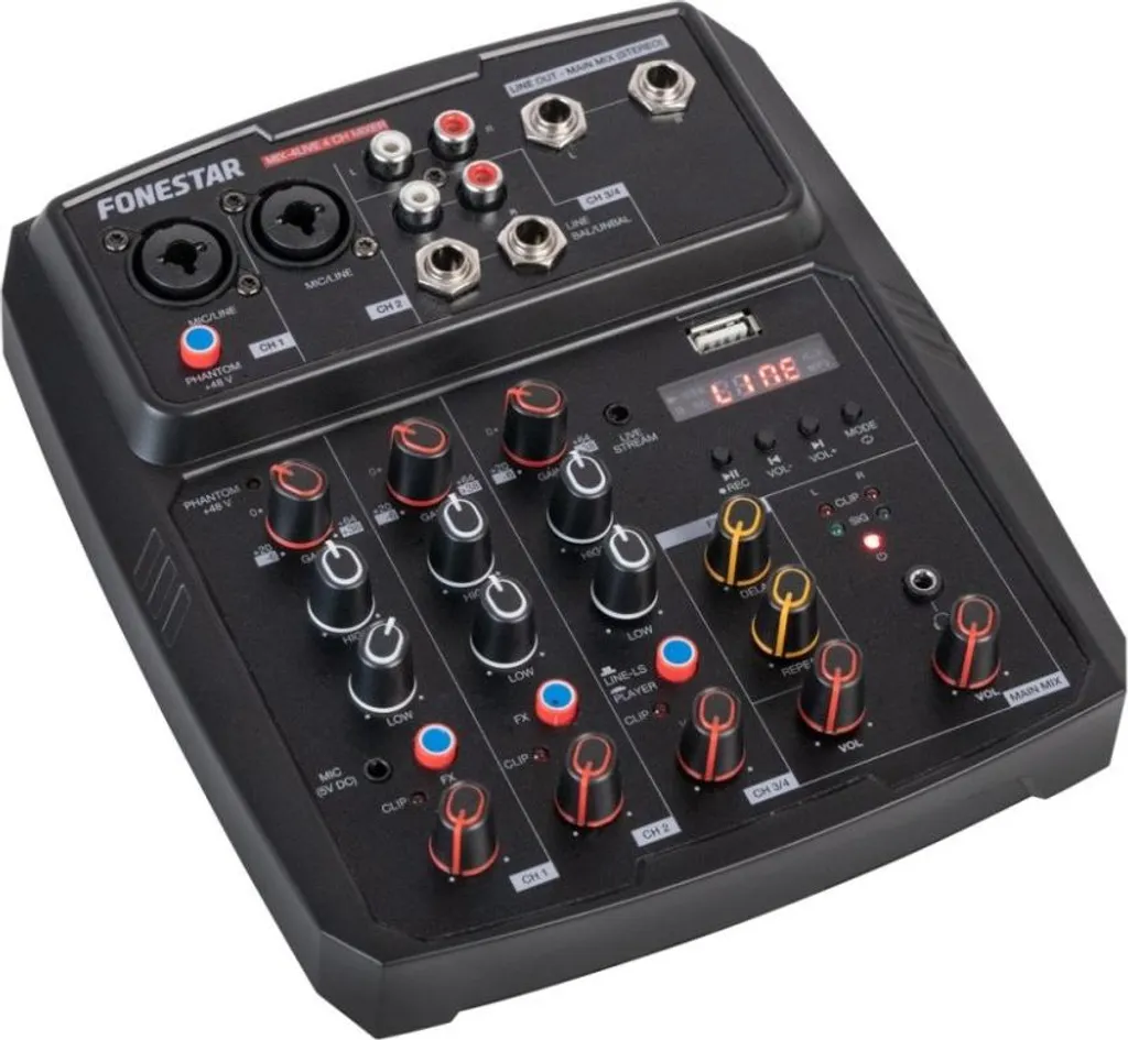 Table de mixage USB Fonestar MIX-4LIVE pour éliminer les latences