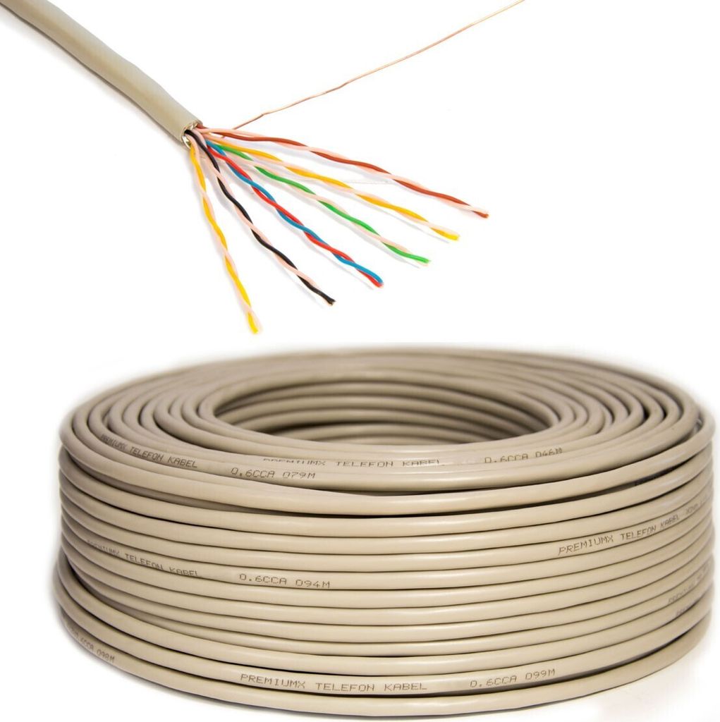 PremiumX 25m Telefonkabel 6x2x0,6mm J-Y(ST)Y Telefonleitung 12-Adern