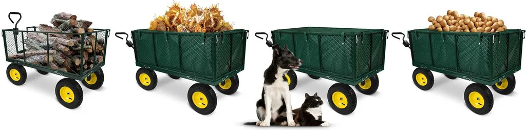 Chariot de jardin basculant pour vider les charges sans effort - 12