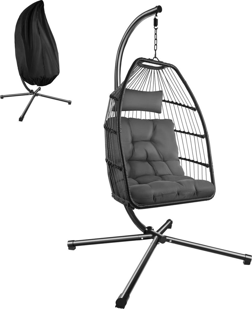 Fauteuil suspendu Ariane avec structure et coussin 160kg - Image du produit 