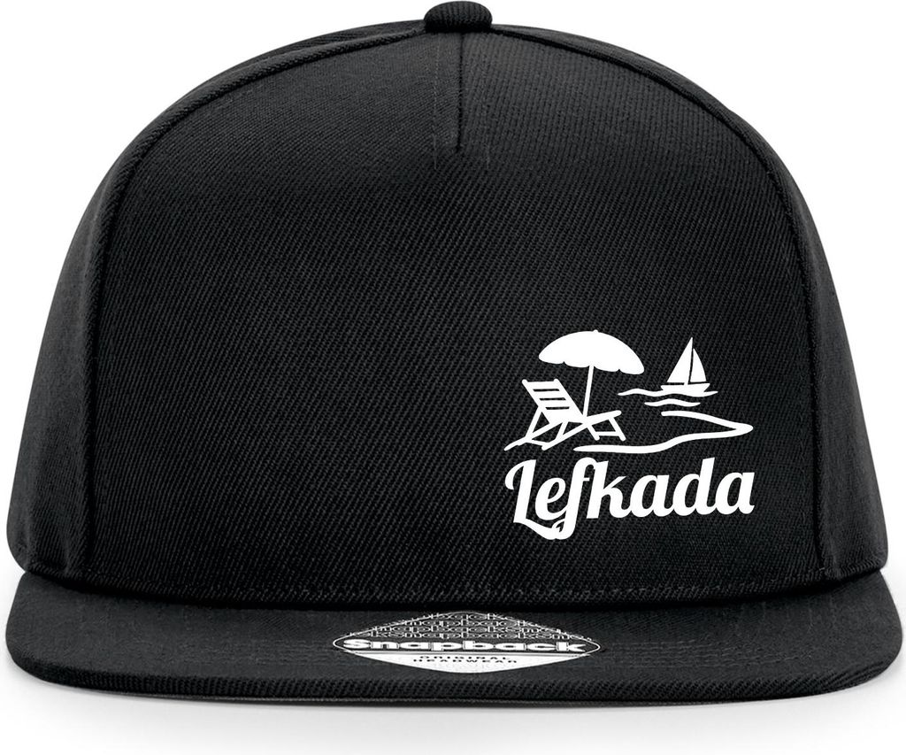 Huuraa Cappy Mütze Lefkada Griechenland Black Polyester Snapback Kappe Geschenkidee