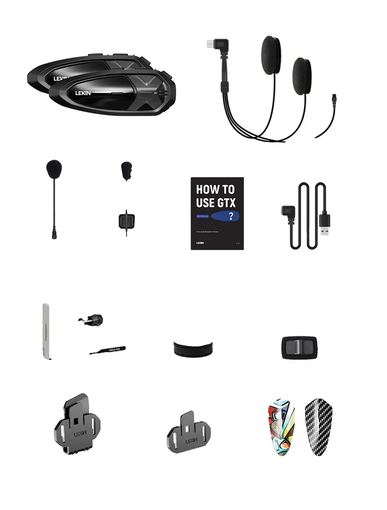 Intercom Moto Bluetooth 5.0 à Appairage Rapide One-Touch - Lot de 2