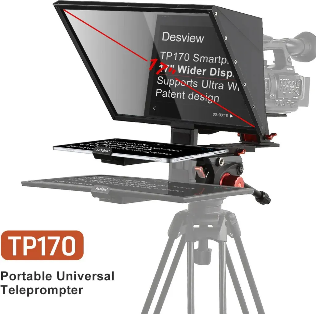Ne perdez plus vos mots avec le Téléprompteur Desview TP170 pour Caméra