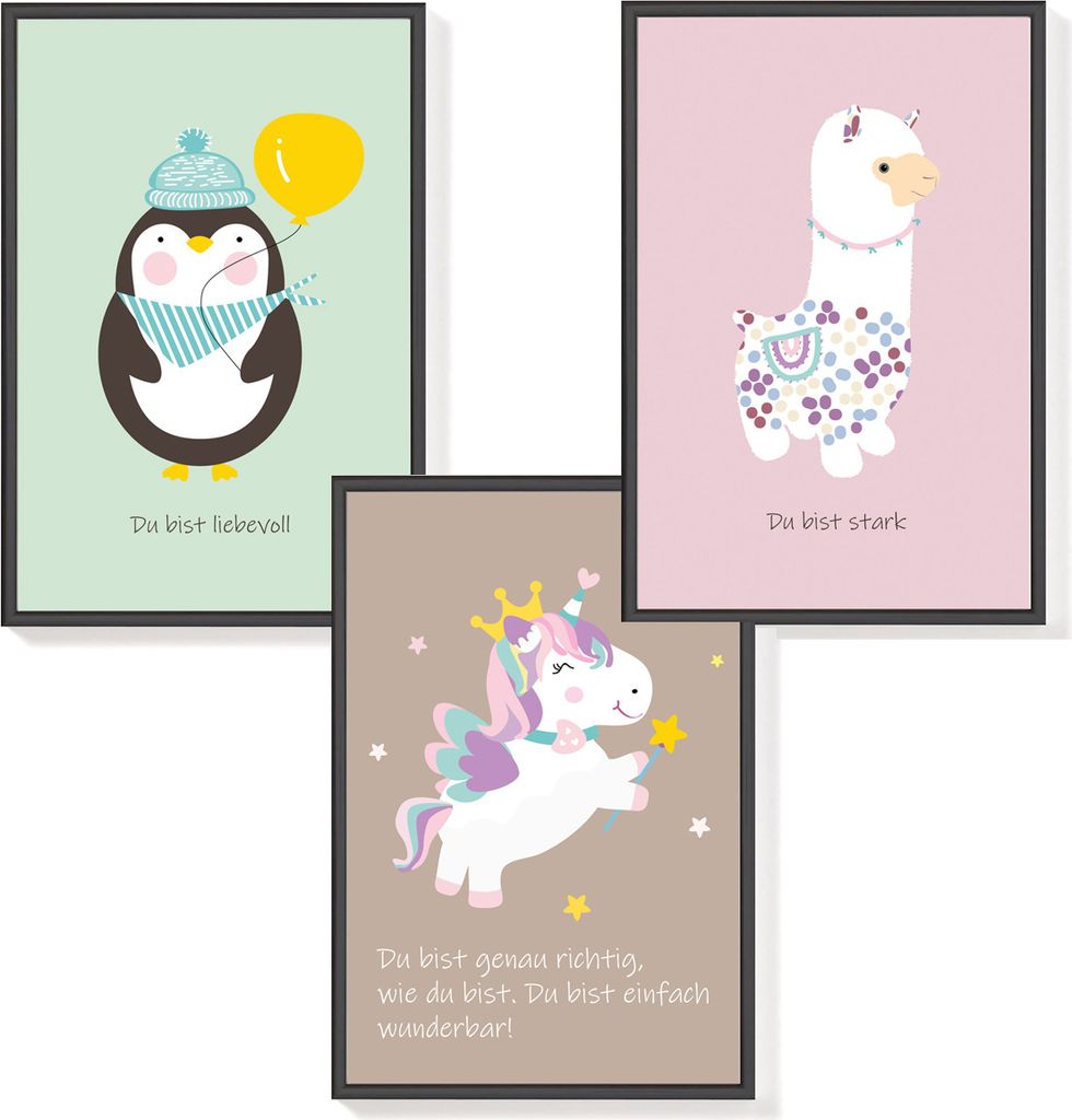 Himmelzucker Premium 3er Poster set für Kinderzimmer Produktbild 