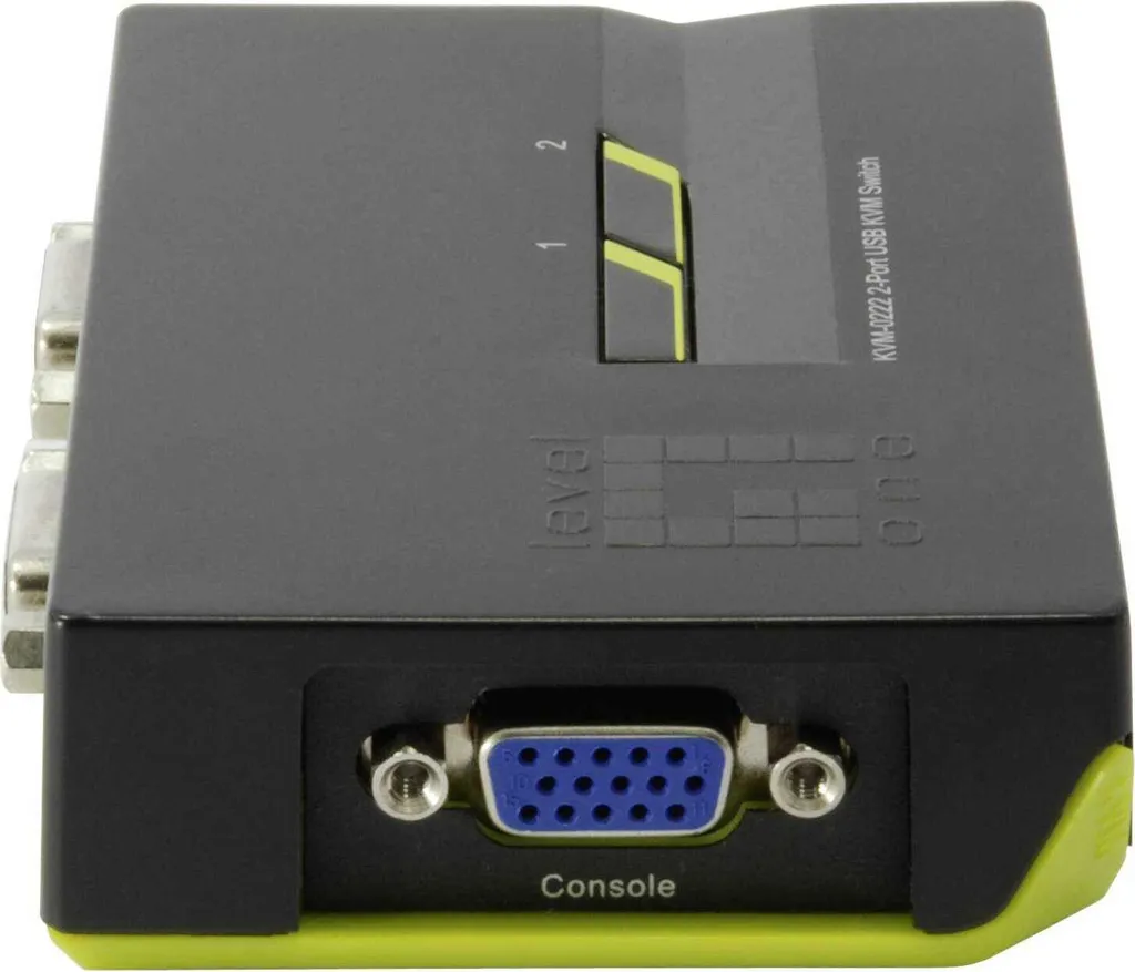 Switch KVM 2 PC pour Télétravail LevelOne ViewCon KVM-0222 USB et VGA - 3