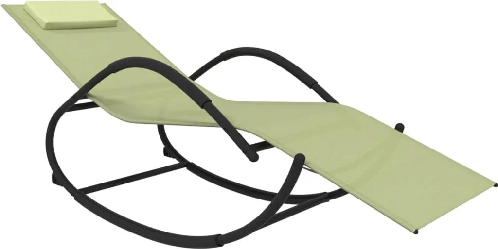 Chaise basculante ergonomique crème en textilène et cadre en acier
