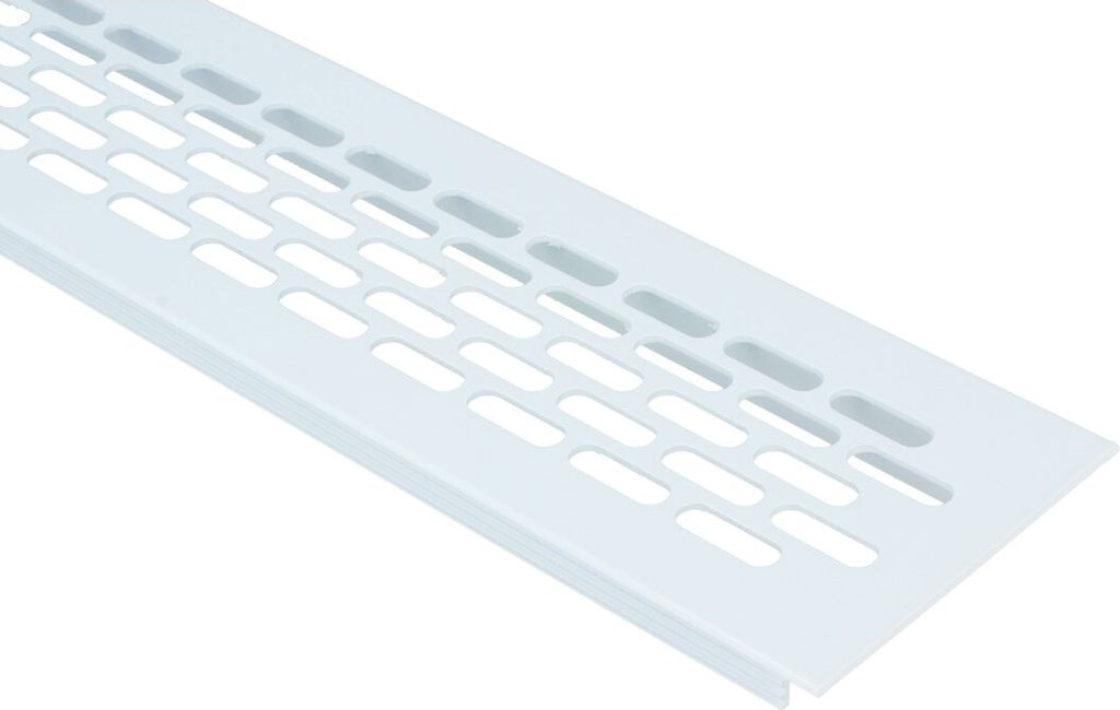 Aluminium Lüftungsgitter 60x245mm Stegblech Lüftungsblech Lüftung Heizungsgitter Weiss