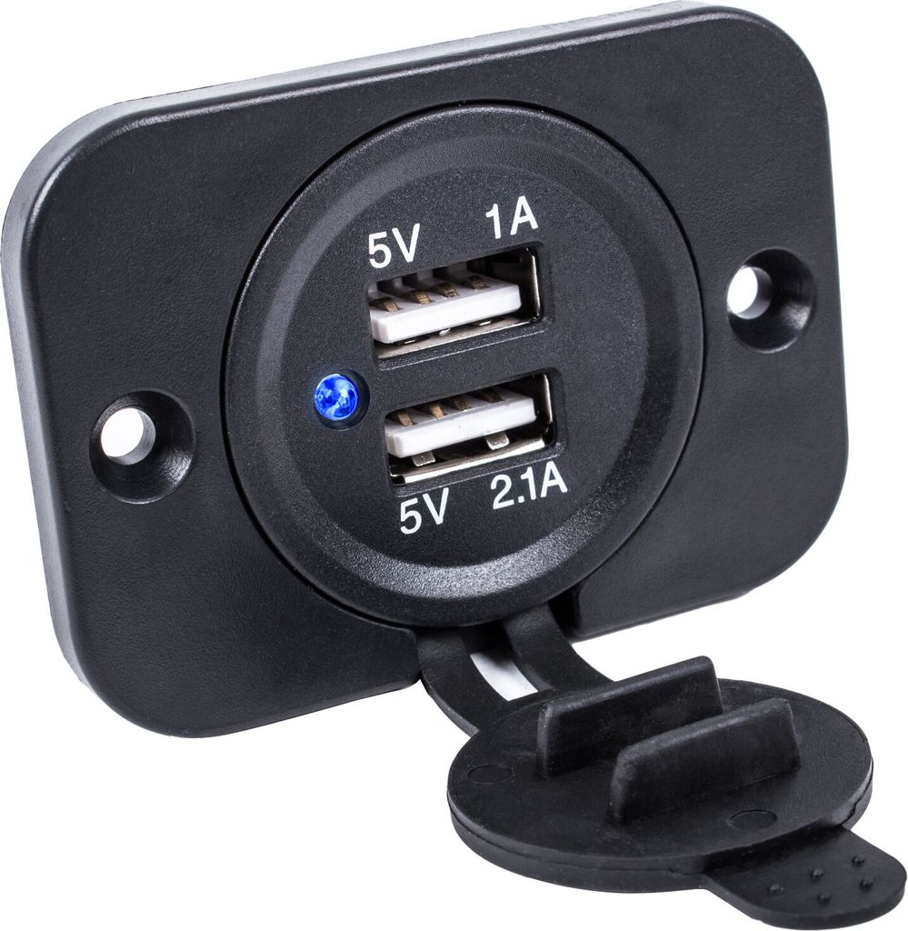 Pro Plus USB Doppel Einbau Steckdose12/24 Volt 2,1A 5 Volt Produktbild 