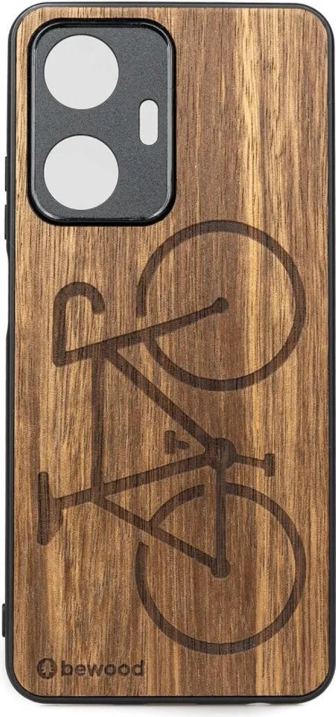 Étui pour Realme C55 spécial cyclistes - Coque Bewood bois Limba BIKE