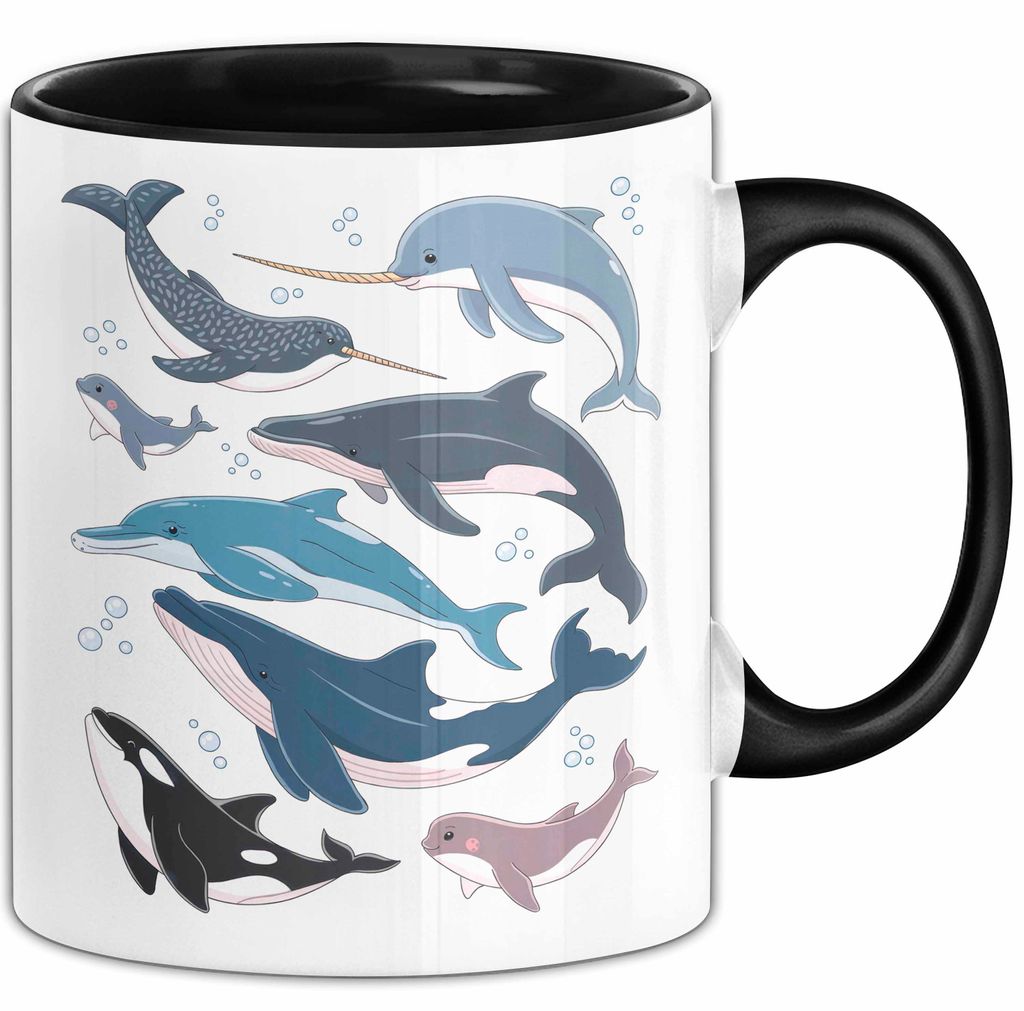 Wal Tier Tasse Geschenk Lustige Geschenkidee Spruch (Schwarz)