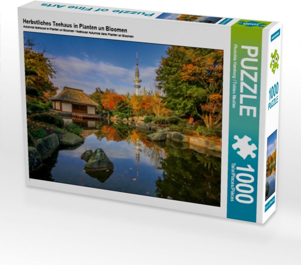 Calvendo Herbstliches Teehaus in Planten un Bloomen 1000 Teile Puzzle quer 640x480mm, Hamburg / Tobias Meslien Photo; 7399850