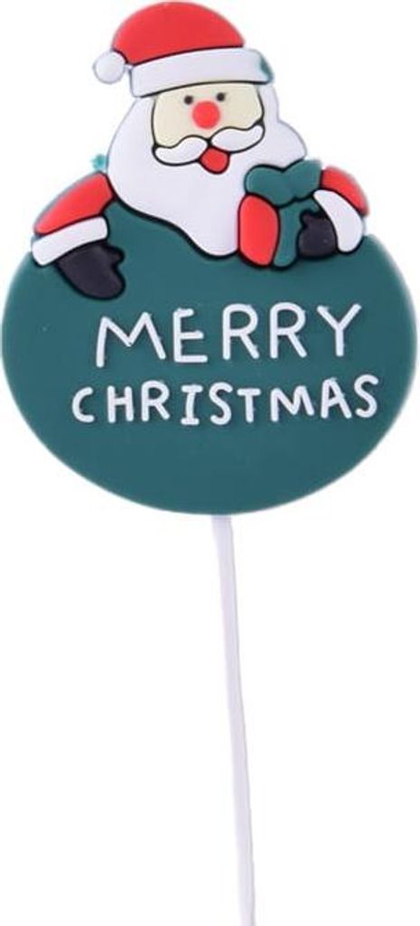 Topper Weihnachtsdekoration PVC Merry Christmas Weihnachtsmann