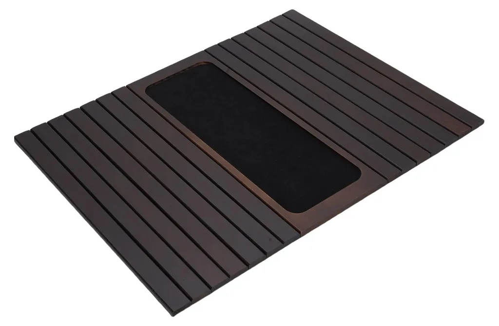 Support Accoudoir Antidérapant Isolant pour Télécommande et Snacks Marron - 3