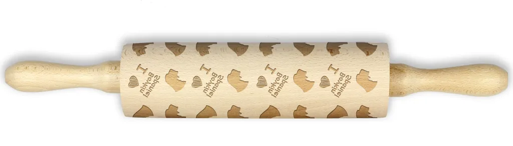Art-Dog Boykin Spaniel Mattarello Inciso in Legno per Biscotti e Ceramica