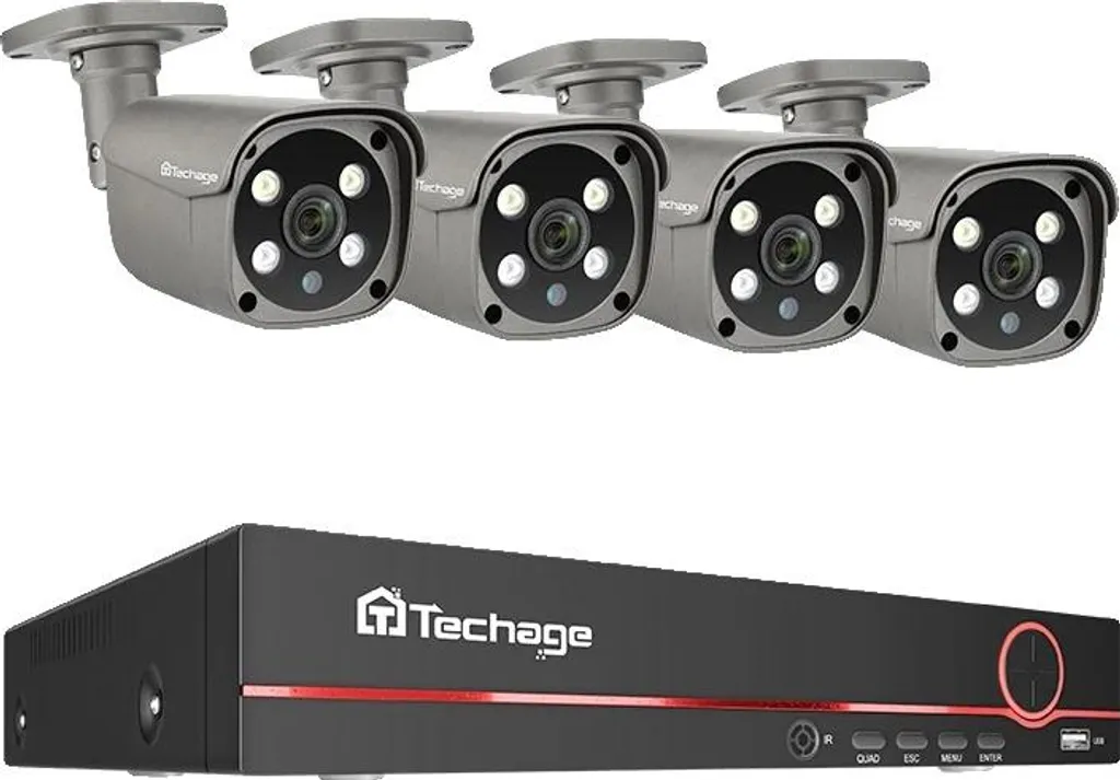 Kit de Caméras de Surveillance 5MP avec Disque Dur 1To et Détection IA