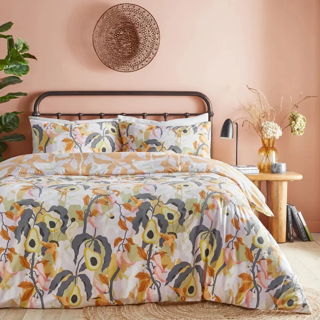 Housse de couette Tropicale Huerta en 230x220 avec Taies d'Oreiller