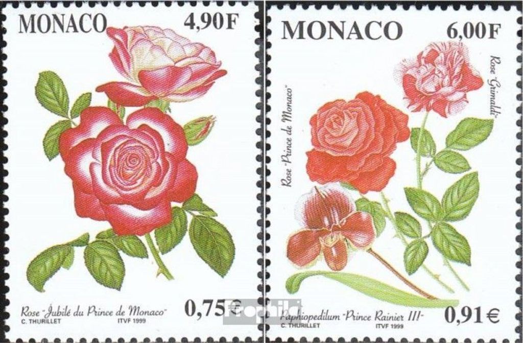 Briefmarken Monaco 1999 Mi 2445-2446 (kompl.Ausg.) postfrisch Blumenzüchtungen