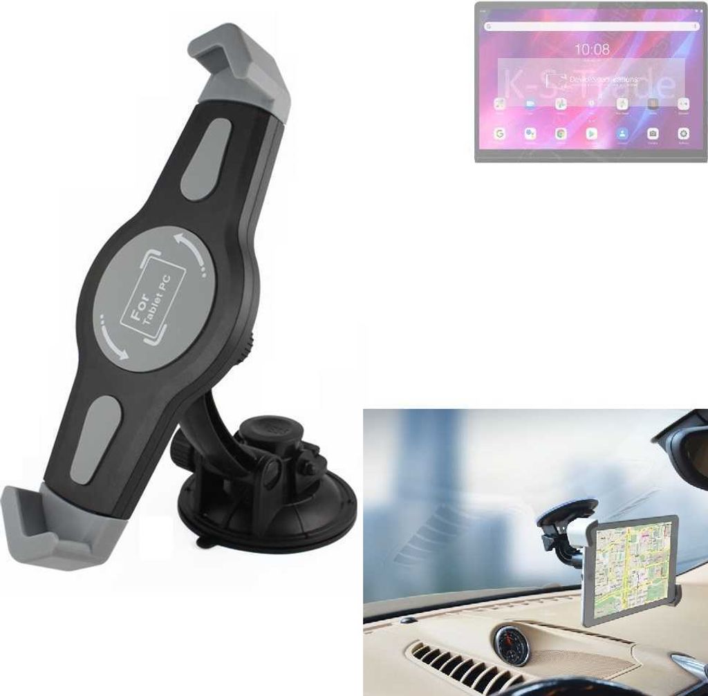 K-S-Trade Scheiben-Halterung für Tablets kompatibel mit Lenovo Yoga Tab 13 KFZ Tablet Saugnapf Auto Halterung Windschutzscheibe Holder Halter