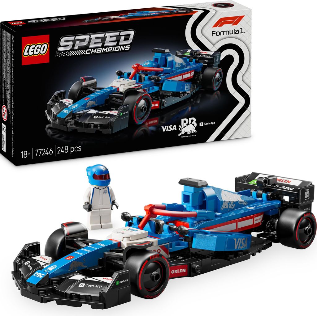 LEGO Speed Champions Visa Cash App RB VCARB 01 F1 Rennauto - Bauset mit Formel 1 Minifigur zum Sammeln - baubares Modell und Sammlerstück - Gesch...