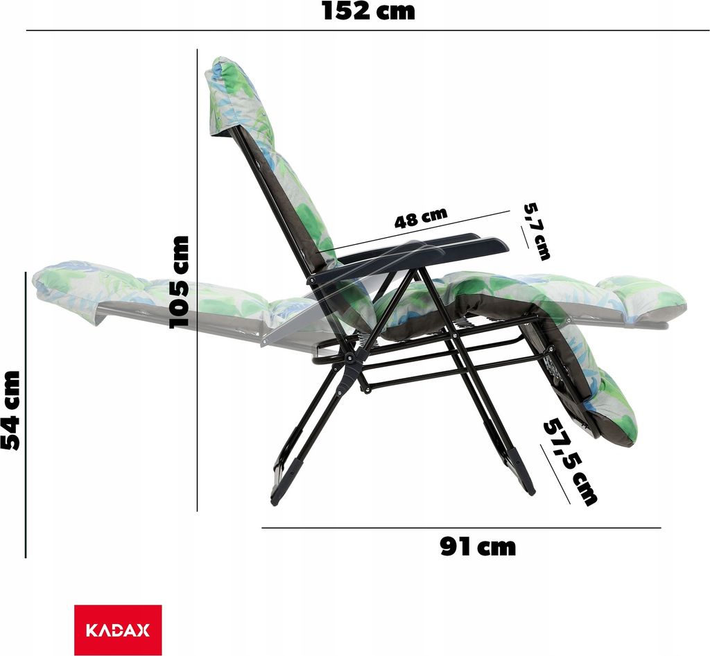 Záhradné kreslo KADAX "Alicante Plus", skladacie záhradné Obrázok produktu 2