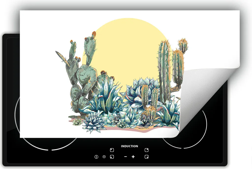Piastra Coprifornelli 90x52 Cactus & Sole | DarHaus Kitchen Decor
