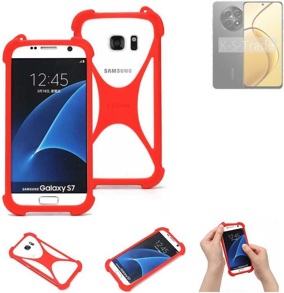 K-S-Trade Handy-Hülle kompatibel mit Realme C65 5G Schutz-Hülle Bumper Silikon Schutz Hülle Cover Case Silikoncase Silikonbumper TPU Softcase
