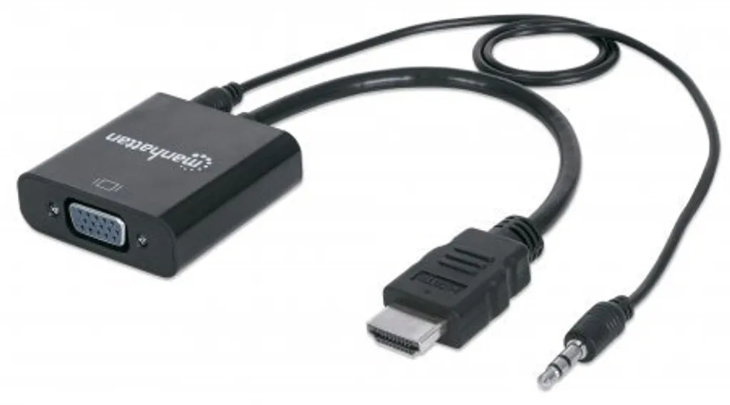 Manhattan 151450 Manhattan Konverter HDMI -> VGA St/Bu mit Audio Blister