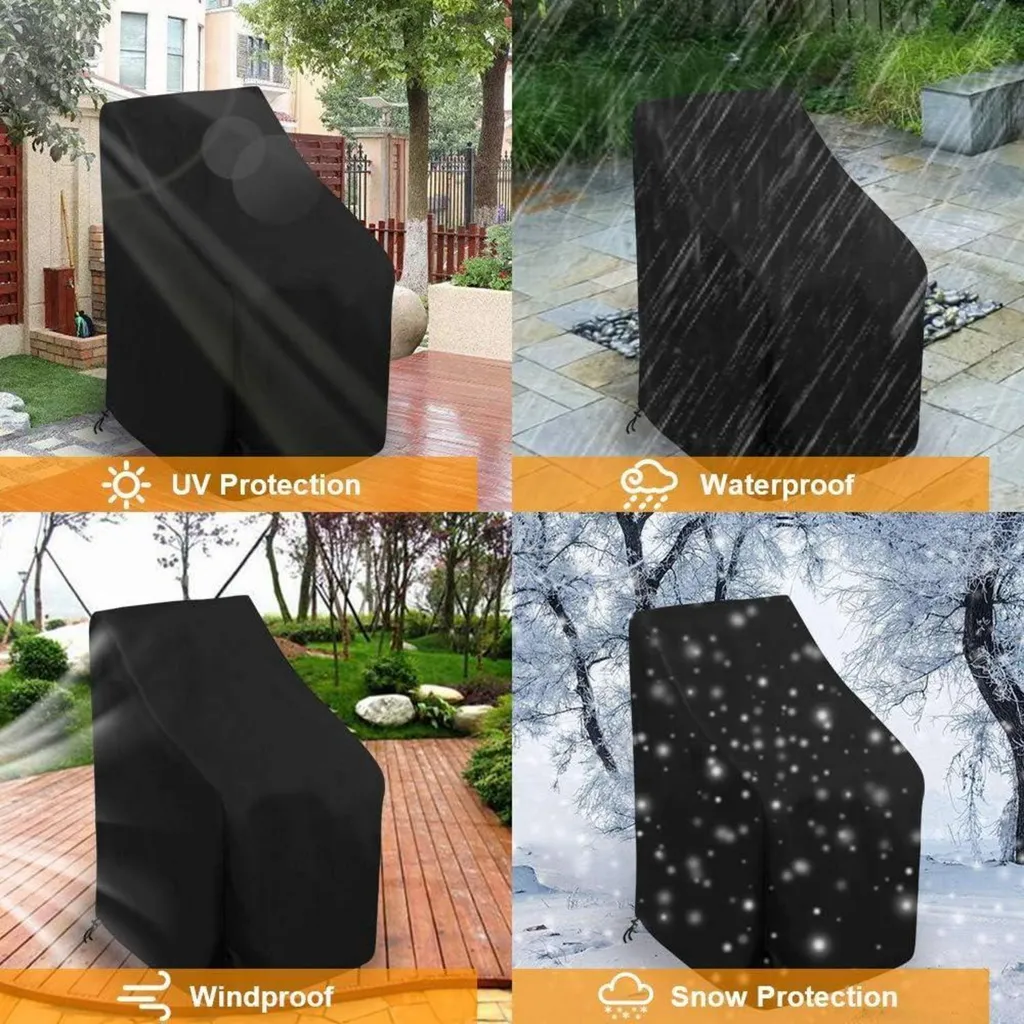 Bâche de protection chaises de jardin empilables imperméable et robuste
