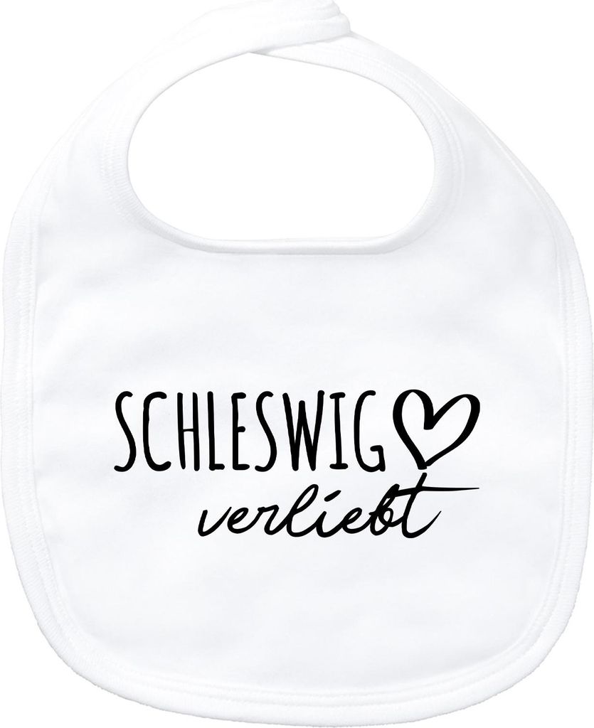 Huuraa Baby Lätzchen Schleswig verliebt White Klettverschluss Baumwolle Latz Geschenkidee