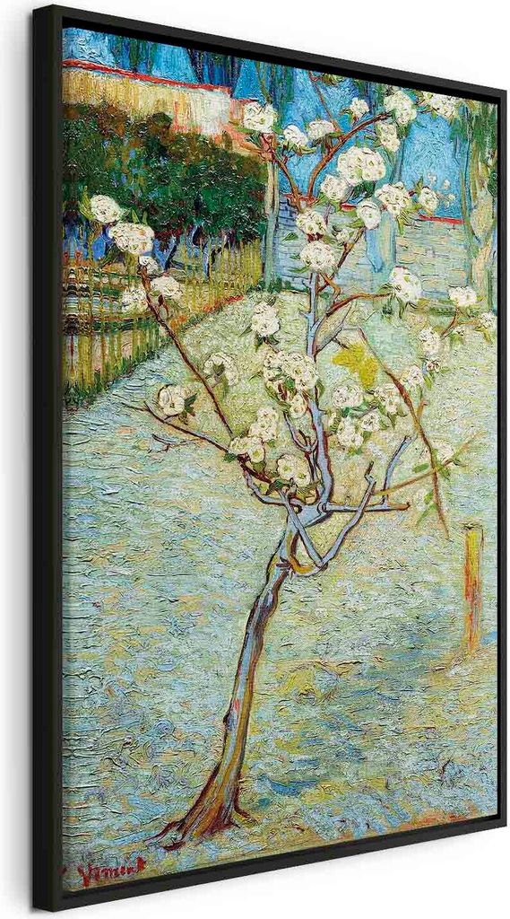 Italienischer Leinwand Leinwandbild - Blossoming Pear Tree 40x60 cm Reproduktionen l-F-10019-b-a
