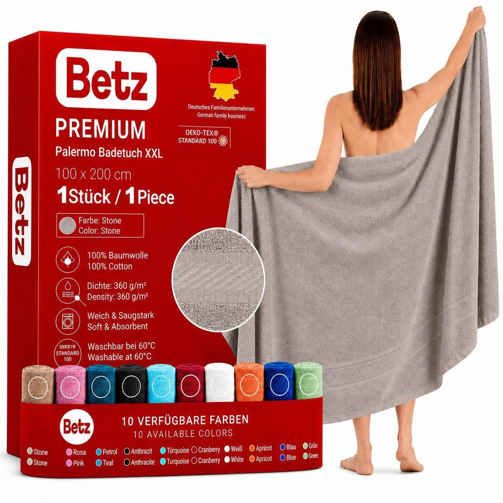Betz Badetuch XXL 100x200 cm 100% Baumwolle – Weiches Produktbild 