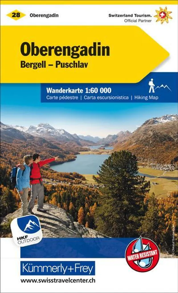 Carte excursion Haute-Engadine KuF 28 pour trekking et rando