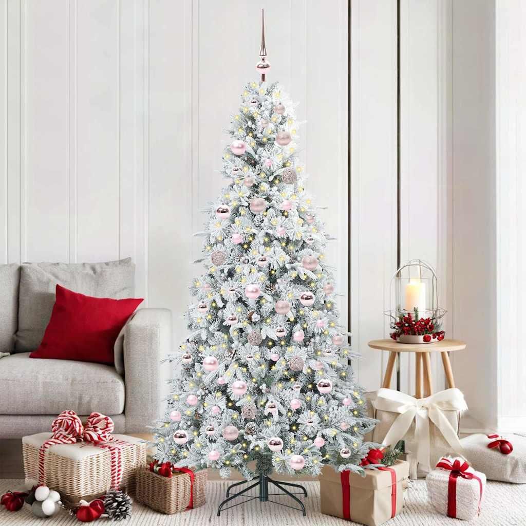 "Schlussverkauf" Künstlicher klappbarer Weihnachtsbaum(1 pc) - Kunstbaum/Tannenbaum - Weiß 180 cm PE und PVC C7934
