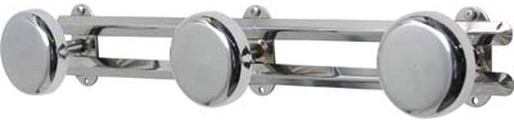 Metallpfosten zum befestigen mit 3 haken - chrom - Tendance