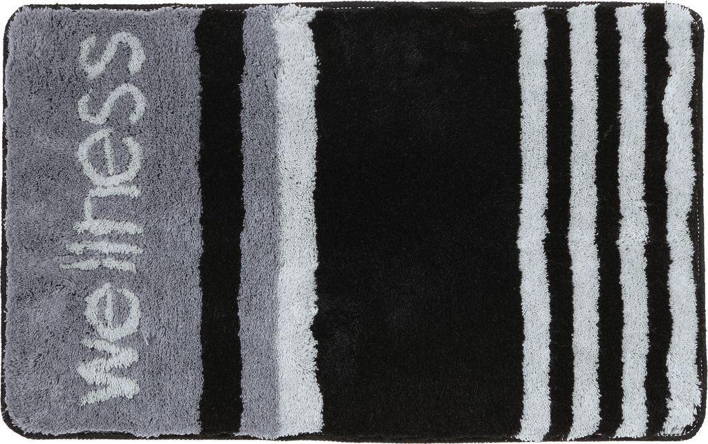 Erwin Müller Badematte Wellness" schwarz-grau 50x80 cm"