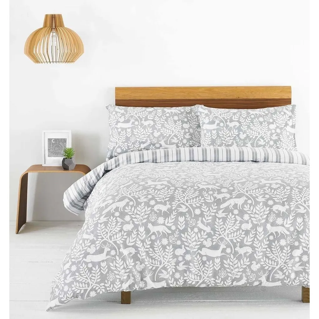 Woodland Housse de Couette Skandi RV1364 Kingsize Gris Anthracite