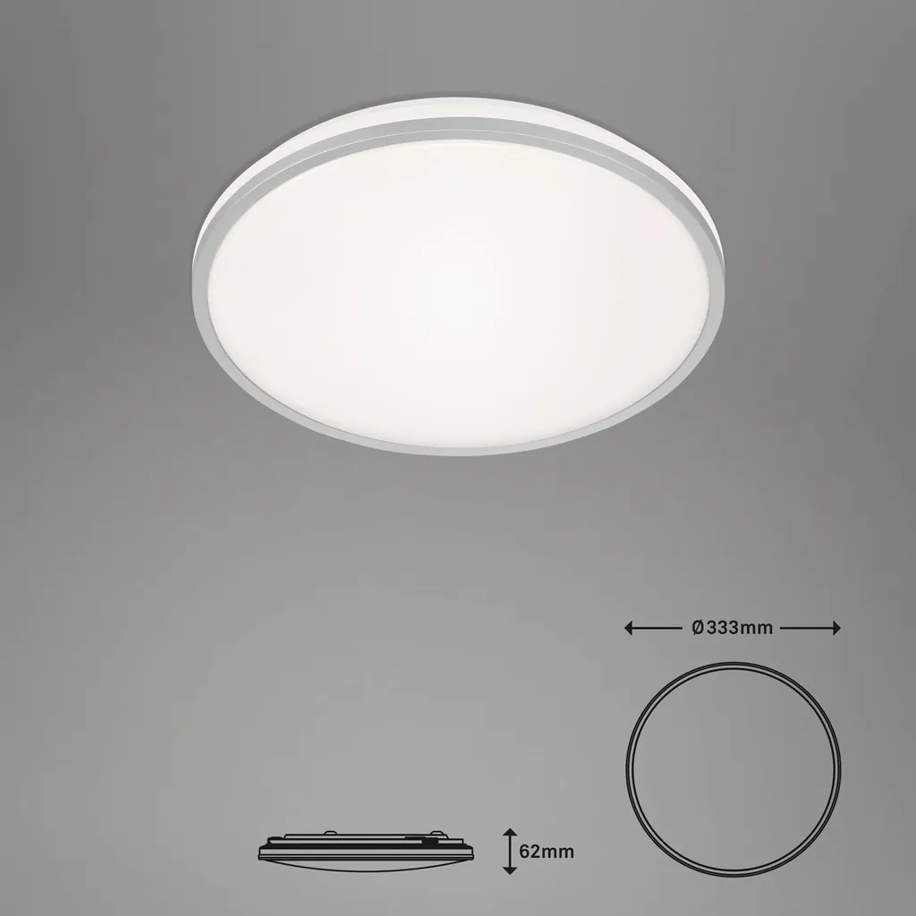 Plafonnier LED circulaire CCT intensité variable en chrome mat 33cm - 9
