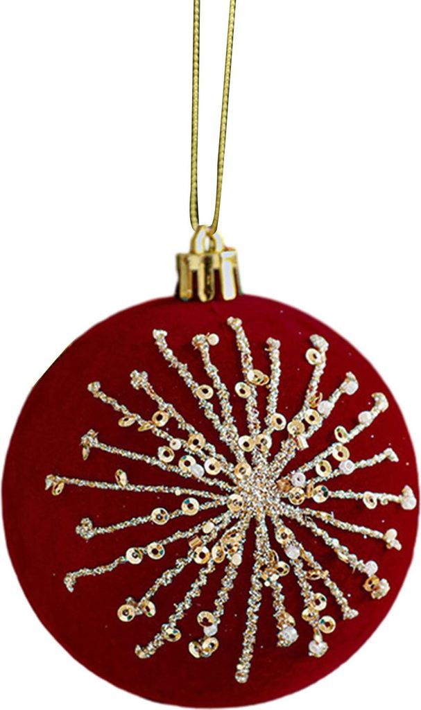 Weihnachtsschmuck, roter, beflockter Glockenkranz, Schneefall-Elchanhänger, verschneite Winterdeko zum Aufhängen am Baum