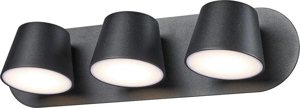 Luminaire Mural Kuola MB1350-3 BK Italux - Applique Noire Design