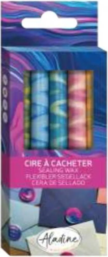 Crayons de cire Aladine Bricolage effet marbré Spring Wave, 5 pièces