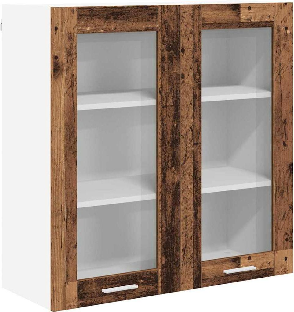 Hängeschrank mit Speicher Altholz 80 x 31 x 80 cm Holzwerkstoff