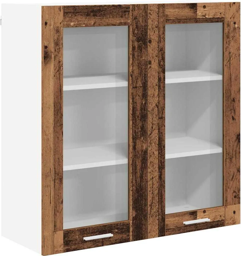 Armadio a Muro SYFAX™ 80cm Legno Vecchio | Stile Rustico e Moderno
