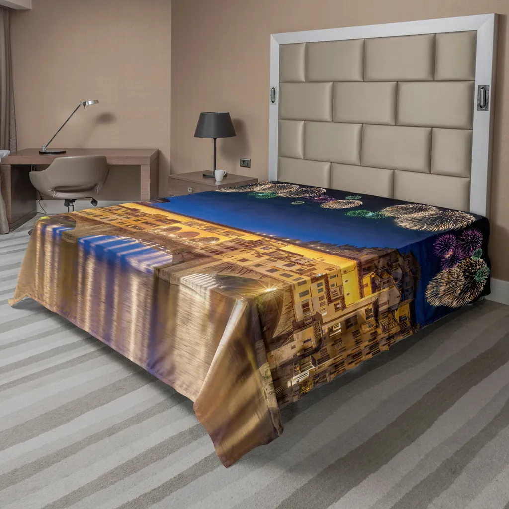 Drap de lit souple et confortable motif Feux d'artifice Florence Italie