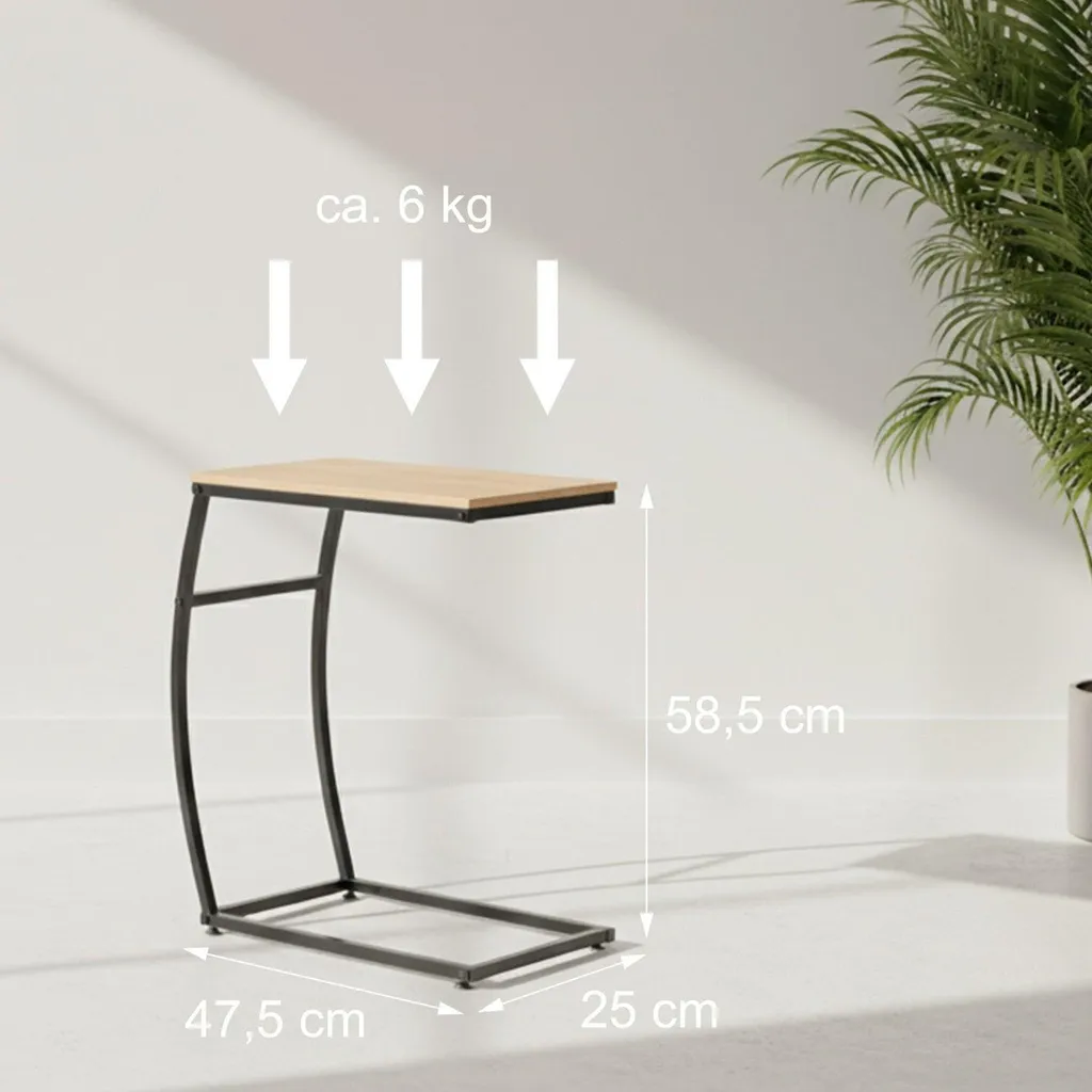 Support ordinateur pour canapé, table d'appoint pratique en forme C - 3