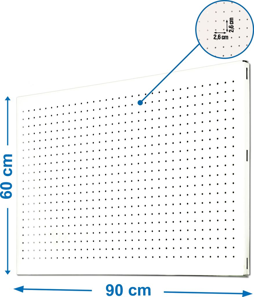 Perfurierter Painel PERFURIERTER PAINEL 900x600mm WEISS
