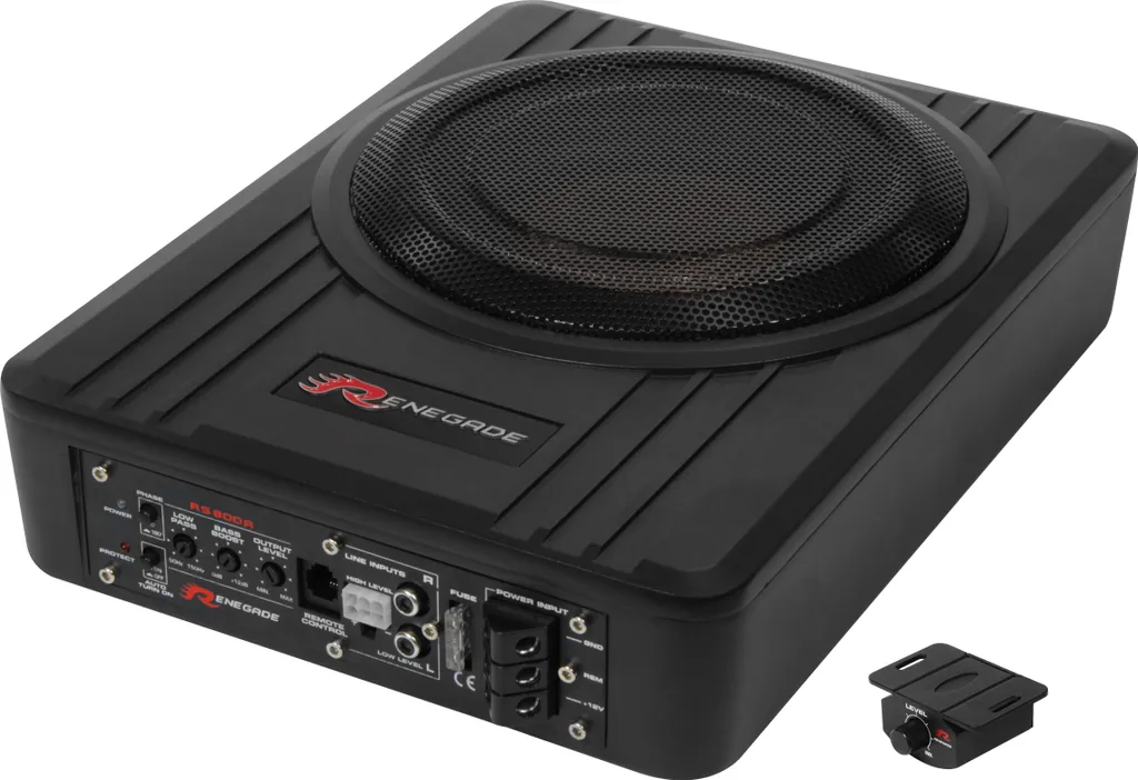 Subwoofer actif 20 cm RENEGADE RS800A : Améliorez le son de votre auto