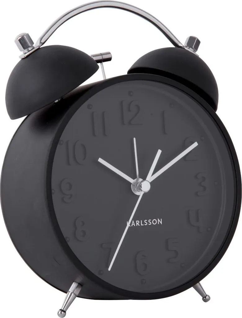 Réveil analogique Karlsson Iconic noir - Horloge à poser chic et sobre